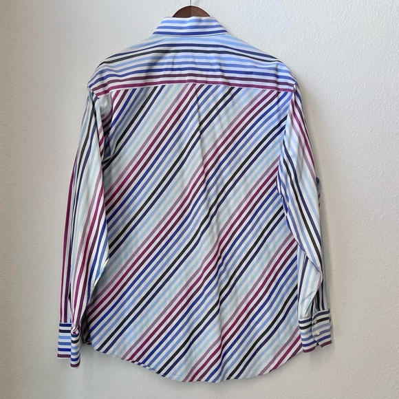 🆕 Ted Baker Striped Dress Shirt - Picture 2 of 10